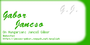 gabor jancso business card